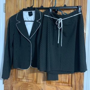 My Michelle Juniors Pinstripe Skirt and Blazer Set